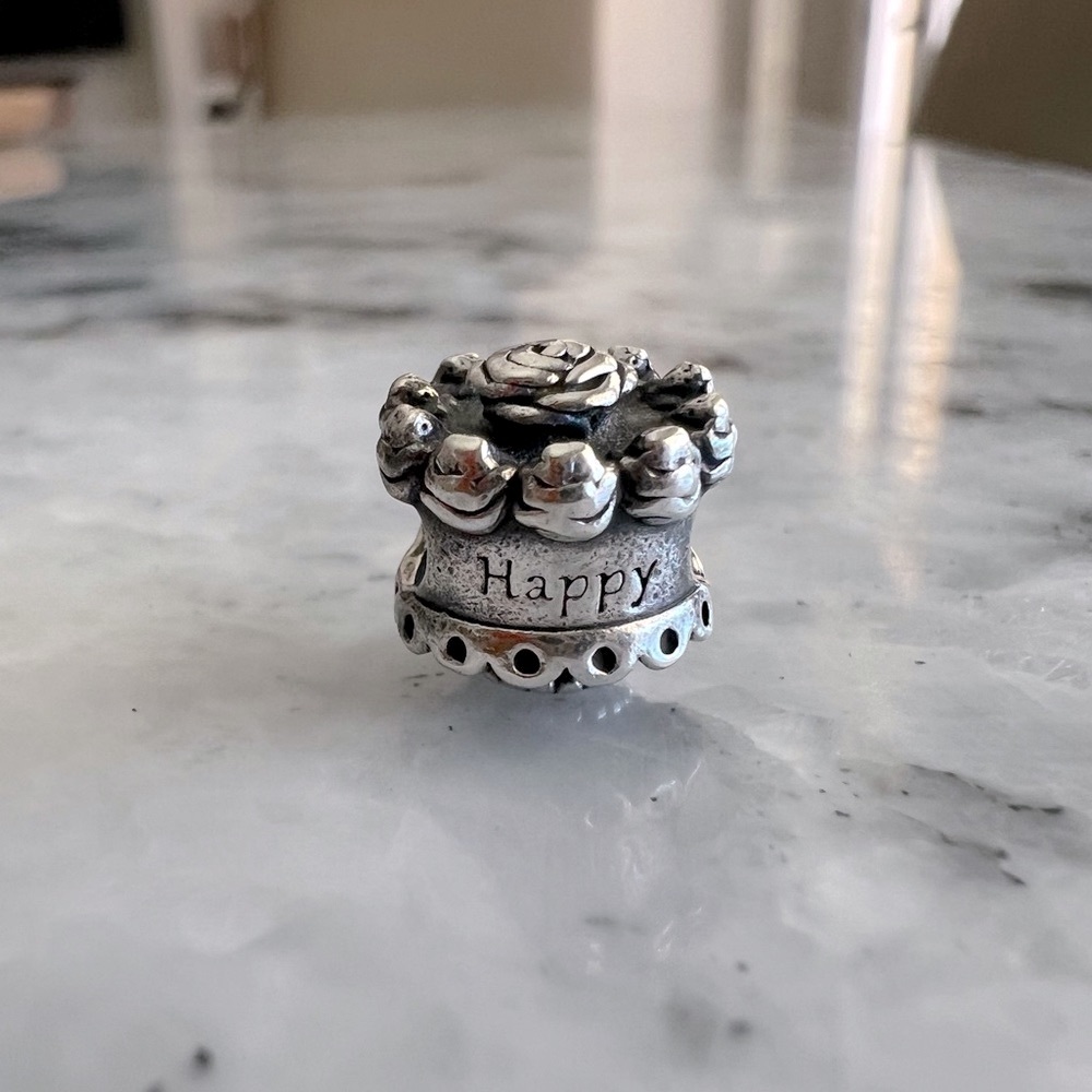 Pandora Charm Happy Birthday Cake RETIRED